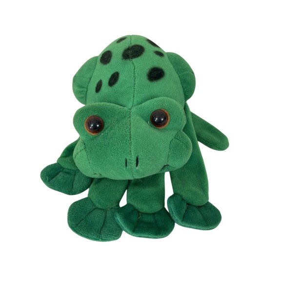 Vintage Plush Creations Green Frog Hand Glove Puppet 9" 1990's - Picture 1 of 7